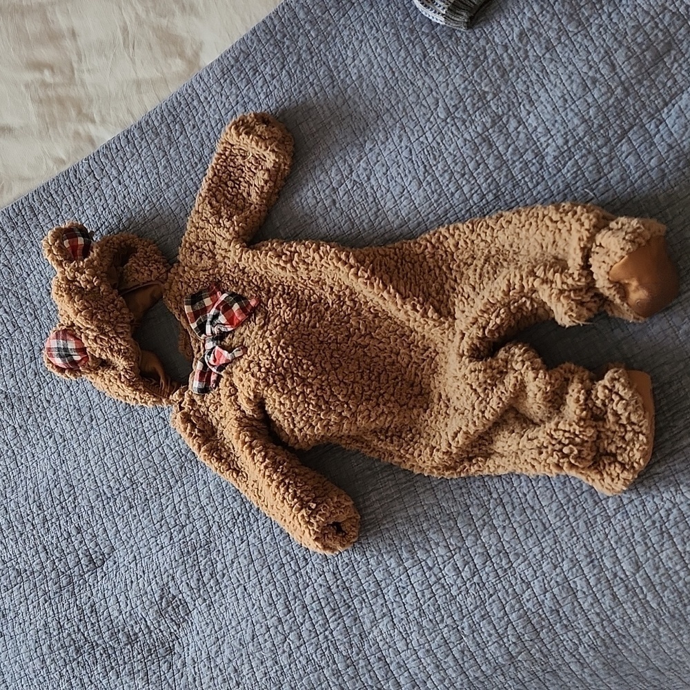 Baby Checkard Bear Ear Onsie size 6 month